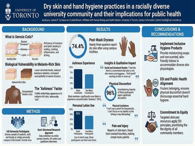 Research poster: Dry skin and hand hygiene practices in a racially diverse university community and their implications for public health